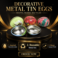 Boîte à bonbons en forme d'œuf en fer blanc pour Pâques, motif lapin, conteneur cadeau en métal, emballage personnalisé avec logo