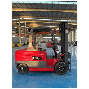 Chariot élévateur électrique de 4 tonnes de haute qualité pour la manutention en entrepôt tout terrain personnalisé avec une hauteur de 3m pour les industries de la restauration - Product Image 1