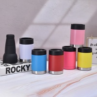 Refroidisseur de canettes en acier inoxydable à double paroi isolé sous vide de 12 oz sans BPA pour la maison, la bière et la voiture
