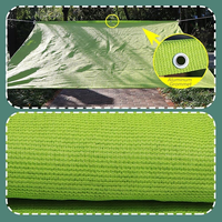 Grande toile d'ombrage verte avec œillets métalliques |   Protection solaire anti-UV à 95 %, filet pour patio, jardin, cour, piscine