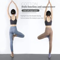 Calcetines de Pilates para Mujer con Agarre Antideslizante, Calcetines de Yoga de Cinco Dedos, Calcetines de Barre con Volantes Bonitos y Estéticos