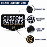 Écussons brodés personnalisés de haute qualité, fabrication OEM, badges à scratch, écussons de moral, vente en gros, conception sur mesure