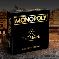 Jeu de société de luxe personnalisé St Andrews Deluxe Bespoke Monopoly sous licence, pour adultes et enfants, personnalisable pour la famille