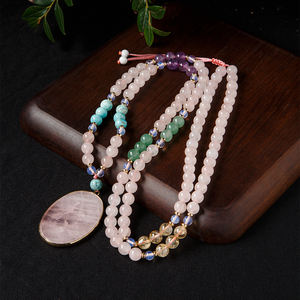 Натуральный камень, четки, Классические молитвенные бусины, ожерелье ручной работы, украшение, хрустальный шар для подростков, мужчин, подарки для вечеринок - Product Image 3