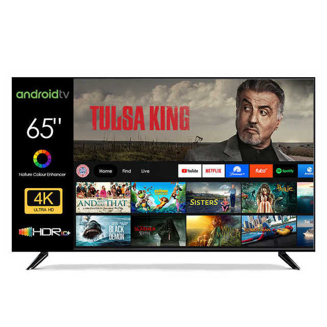 Big Screen 4K HDTV 65/75 Inch Smart LED TV WebOS Google Android Built-In Speaker Game Mode Customizable Resolution Wi-Fi Enabled