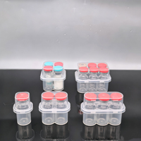 Boîte de rangement pour flacons chimiques en plastique, 1 à 10 compartiments, étui en PP, 3 ml, emballage de transport pour poudre lyophilisée