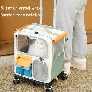 <span class=keywords><strong>Transporteur</strong></span> pour animaux de compagnie approuvé par la compagnie aérienne amovible souple de grande capacité pour chiens de 25 livres avec poignée télescopique, <span class=keywords><strong>transporteur</strong></span> pour chat avec roues - Product Image 3