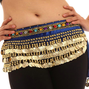 Pañuelo <span class=keywords><strong>de</strong></span> Cadera <span class=keywords><strong>para</strong></span> Danza del Vientre Cinturón Tribal Gitano con Monedas <span class=keywords><strong>para</strong></span> Halloween Accesorio <span class=keywords><strong>de</strong></span> <span class=keywords><strong>Disfraz</strong></span> - Product Image 3
