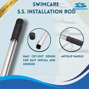 Tige d'installation de bâche de piscine Swimcare de 30 pouces de longueur avec crochet à ressort pour l'installation et le retrait de la bâche de piscine - Product Image 4