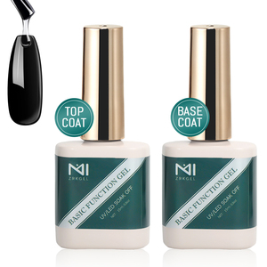 Kit de vernis gel ZRKGEL : Base et Top Coat sans résidu, pour un brillant longue durée, nécessite une <span class=keywords><strong>lampe</strong></span> <span class=keywords><strong>UV</strong></span>/LED - Product Image 5