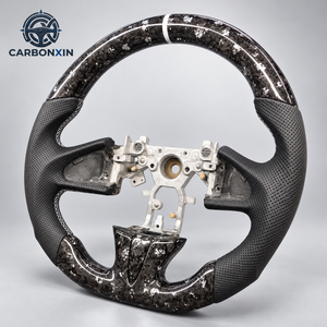 Volante Deportivo de Fibra de Carbono Forjado con Luces LED para Infiniti Q50 Q60 Q70 FX35 M35 Nissan 370Z 2014 2015 2016 2017 2018 2019 2010 2021 - Product Image 3