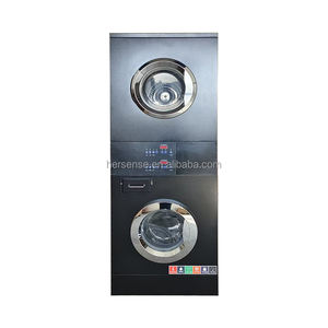 220v 60hz/50hz filipinler 10kgs çamaşır yıkama makinesi kurutucu ile ticari çamaşır yıkama ekipmanları lavlavde Ropa siyah oto Dos - Product Image 6