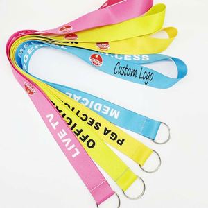 Custom Sublimation Polyester <b>Lanyards</b> Printed Logo Hook for Personalized Keychain Necklace Gift Advertising Gifts - Product Image 1