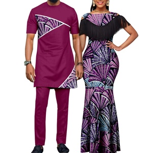 Robe et tenues assorties pour <span class=keywords><strong>couple</strong></span> africain, taille plus, coupe classique, imprimé africain Dashiki, pour homme et femme, pour les fêtes - Product Image 5