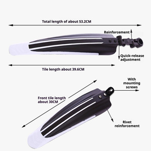 Garde-boue réglables pour vélos de route et VTT, jeu de protections avant et arrière - Product Image 4