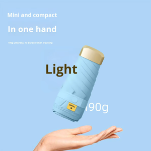 Ultra-light Five-folding Flat Pocket Capsule UV Resistant Sun Protection Rain Shine Gift Advertising Customizable Umbrella
