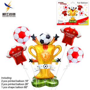 Kit de 5 Ballons de Décoration Thème Match de Football pour la Coupe <span class=keywords><strong>du</strong></span> Monde de Football 2026 – Ballons en Aluminium en Forme de Mascotte – Grande Vente - Product Image 5