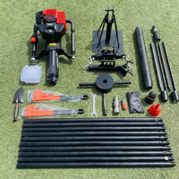 Foreuse portable à essence avec engrenages et moteur, profondeur max. 15 m, échantillonneur de carottage de sol pour l'exploration géologique