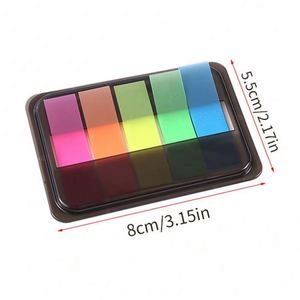 Morandi - Juego de 6 Marcadores Fluorescentes para Estudiantes, 600 Hojas, Adhesivos, para Oficina, Notas, Instrucciones - Product Image 2