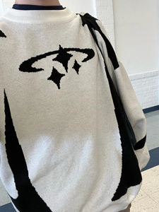 Custom LOGO OEM&amp;ODM Men's <strong>Sweater</strong> Pullover Jacquard Letter Jumper Knitwear Winter Crew Neck Loose Oversized <strong>Knitted</strong> <strong>Sweater</strong> Men - Product Image 4