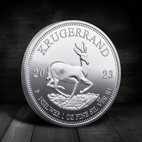 Pièce de monnaie plaquée or d'Afrique du Sud - Médaille commémorative moderne gravée en hommage à Nelson Mandela et aux Présidents (Pièce de collection)