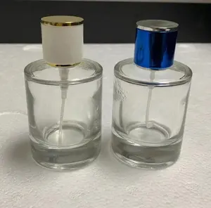 Mannen Parfum Vintage Blue Turkije Frosted Glas Display Cosmetische Verpakkingen Parfum Fles