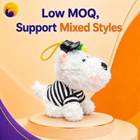 Peluche personnalisée pour chien, chiot habillé, poupée douce, fabricant OEM ODM, vente en gros, vente au détail, cadeau, mascotte, animal en peluche promotionnel