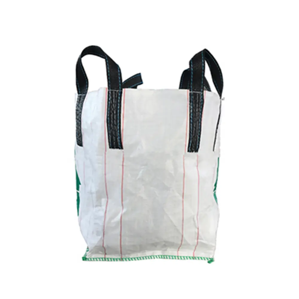 black color lifting loops sand bag 1ton pp sand bag white color pp bulk bag