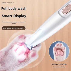 OEM/ODM vente en gros de tondeuses de toilettage électriques personnalisées à faible bruit portables rechargeables à lumière LED pour chat pour <span class=keywords><strong>tondeuse</strong></span> à poils de pattes de <span class=keywords><strong>chien</strong></span> - Product Image 3