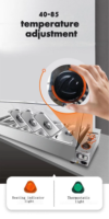 Bain-marie électrique commercial en acier inoxydable avec couvercle en verre, 6 bacs, capacité 150L, température 60-80°C