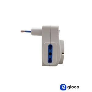 Ensemble d'adaptateurs triples Gloca, 3 prises, 10A 250V AC avec prise Schuko, blanc, fonction de sécurité - Product Image 4