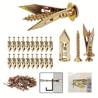 Kit d'ancres à marteau en acier 12x30mm pour cloisons sèches, vis autoperceuses DIN, galvanisées pour fixation murale sur plaques de plâtre