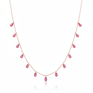 Collar de plata 925 hecho a mano turco, diseño minimalista de piedra de Rubí, venta al por mayor - Product Image 2