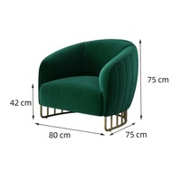 Chaise d'appoint de salon en velours de luxe moderne pieds de chaise en or chaises longues de salon modernes ZY-T52