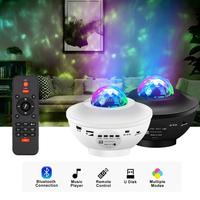 Proyector Led de cielo estrellado para decoración de dormitorio, lámpara de noche con ondas oceánicas, con altavoz inalámbrico