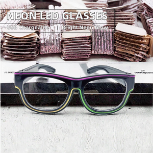 Lunettes LED rechargeables par USB, différentes couleurs, fil lumineux EL, éclairage néon pour la décoration de fête d'enfants et la remise de diplômes pour enfants - Product Image 2