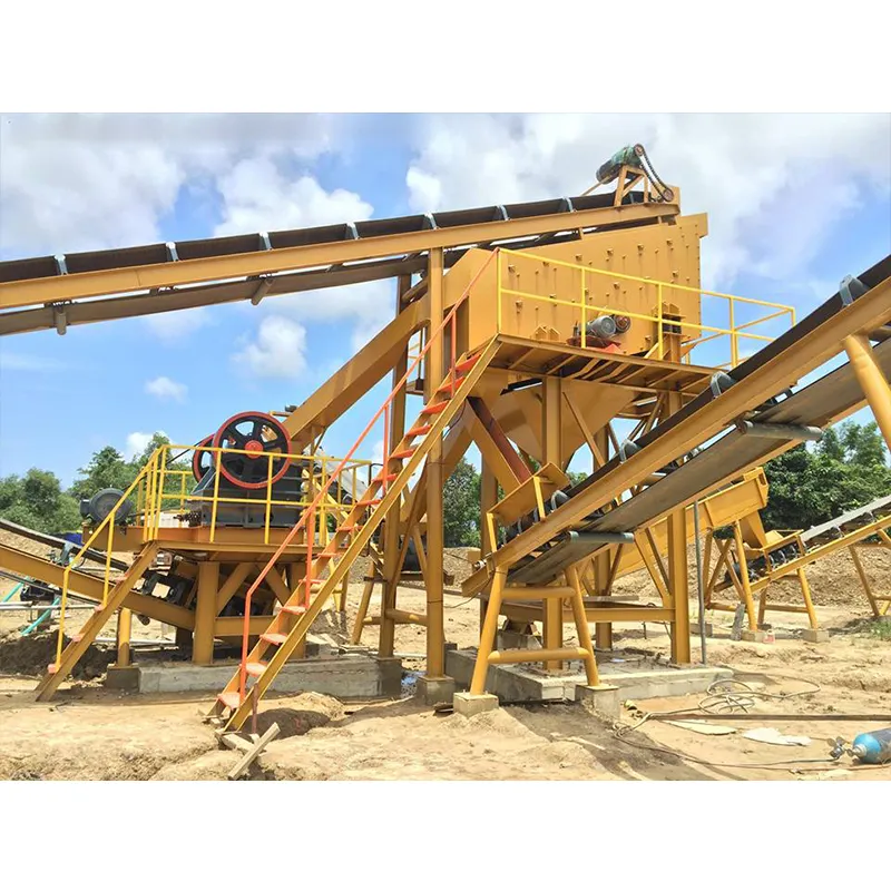 Mining used crushing plant aggregate gravel quartz stone production line