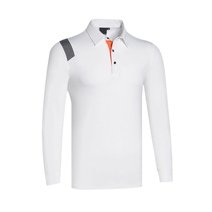 Polo de Golf de Alta Calidad para Hombre, Corte Ajustado, Tejido Elástico con Mezcla de Spandex, Polo Deportivo Transpirable de Manga Larga - Product Image 4