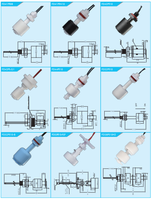 FuEn Füllstandsensor Vertikal Montierter PP Magnetischer Wasser-Schwimmerfüllstandschalter 0,1% Genauigkeit 110V/220V 350mm Kabel für Luftentfeuchter