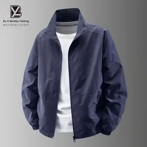 <strong>Men's</strong> Spring Autumn Outdoor <strong>Jacket</strong> Casual Quick-Dry Top Stand Collar Nylon Closure Zipper Rabbit <strong>Fur</strong> <strong>Men's</strong> Clothing Collection - Product Image 3
