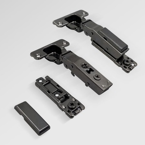 Bisagra hidráulica 3D ajustable con cierre suave, de clip, de dos vías, oculta, con placa de montaje lineal para muebles - Product Image 3