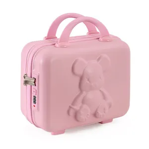 Trousse de maquillage 3D ABS pour femmes Mini valise de maquillage en plastique de voyage