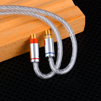 Kabel Iem Qdc 2Pin 0.78Mm Kabel Pengganti Earphone 3.5Mm Tipe-c Berlapis Perak 1.2M Jalur Headphone Upgrade Trn 7hz Moondrop QDC