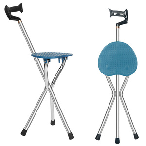 Folding Cane <b>Stool</b> Aluminum Alloy Adjustable Non Slip <b>Portable</b> Outdoor Seat For Elderly Walking Stick - Product Image 2