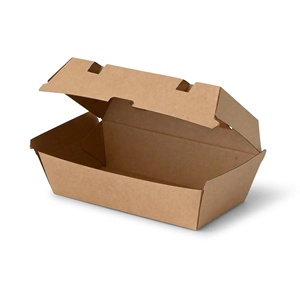 Boîtes à emporter jetables avec couvercle à charnière 21,4x11,4x8,5cm en carton kraft, contenants alimentaires jetables - Product Image 6