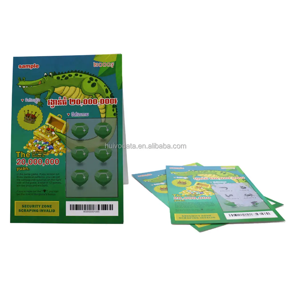 Factory Sale OEM Scratch Off Lottery Tickets Professional Lottery Game Ticket Printing Supplier