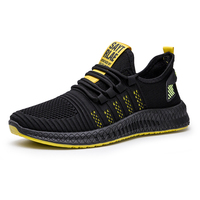 Preiswerte fliegende gewebte leichte Herren-Sport laufschuhe mit Schnürung, wasch bare, rutsch feste, verschleiß feste, billige Sportschuhe