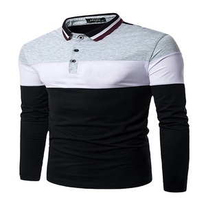 Polo personnalisé à manches longues pour hommes, nouveau Design, col rabattu, polo imprimé, couleur, style unique, bonne couleur - Product Image 1