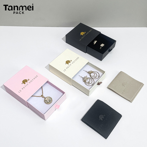 Custom Logo Jewelry <b>Gift</b> <b>Box</b> with Jewelry Pouch Luxury Packaging for Rings <b>Earrings</b> Necklaces and Bracelets - Product Image 3