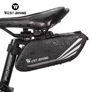 Bolsa de Sillín de Bicicleta Impermeable con Diseño de Hebilla, Resistente a Arañazos, Reflectante, para Montar en la Parte Trasera de la Bicicleta - Product Image 4